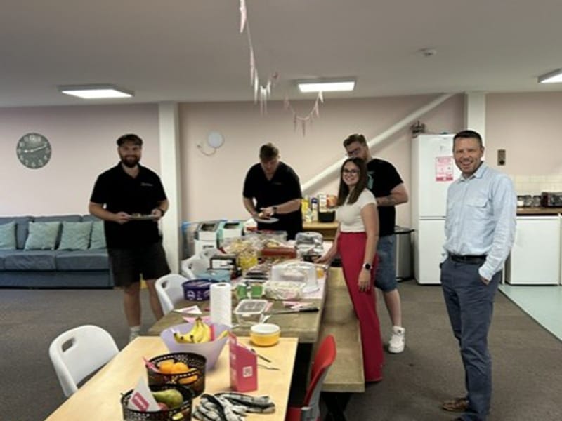 Macmillan afternoon tea team is selecting cakes