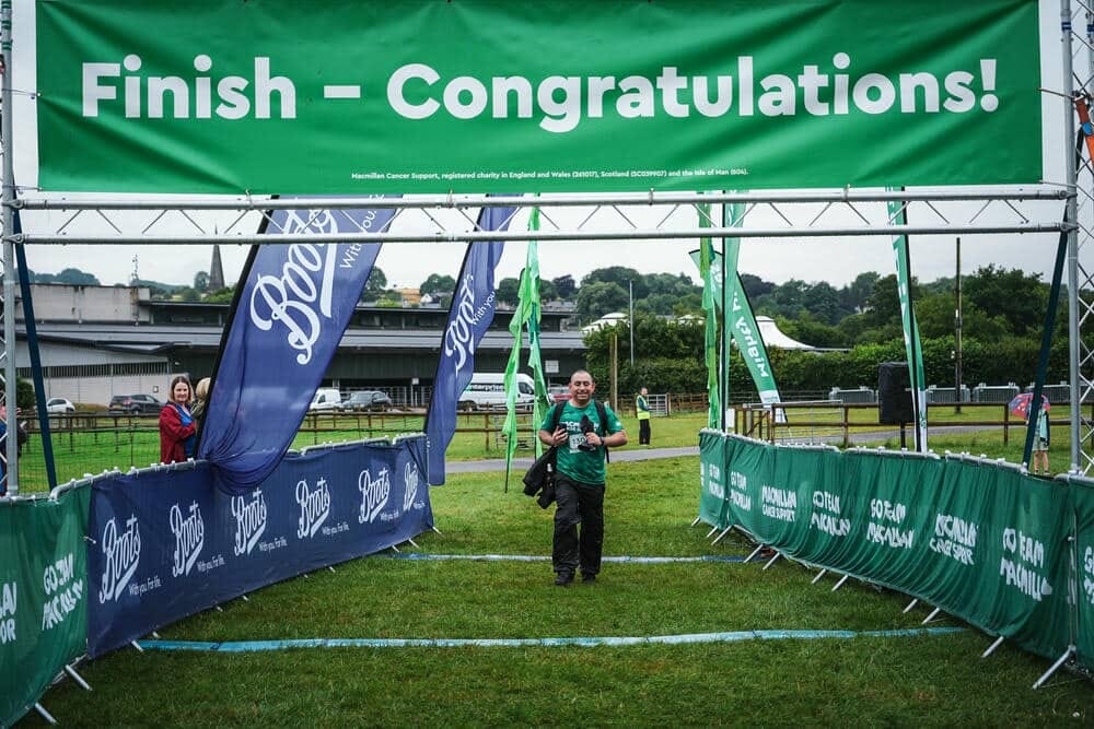 James at the finish