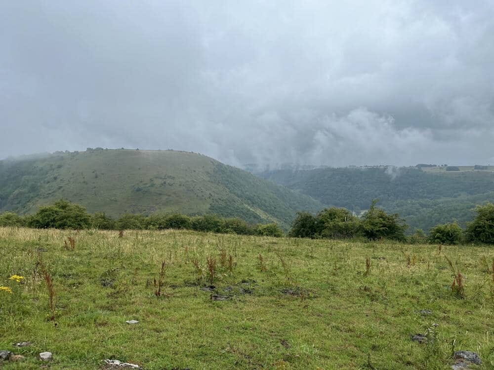 Peak district hills
