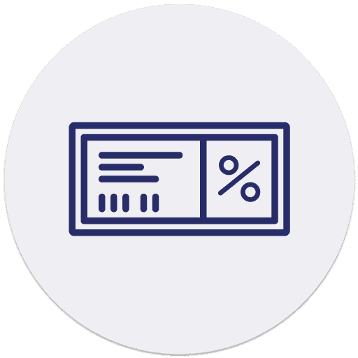 reduced price label printing icon
