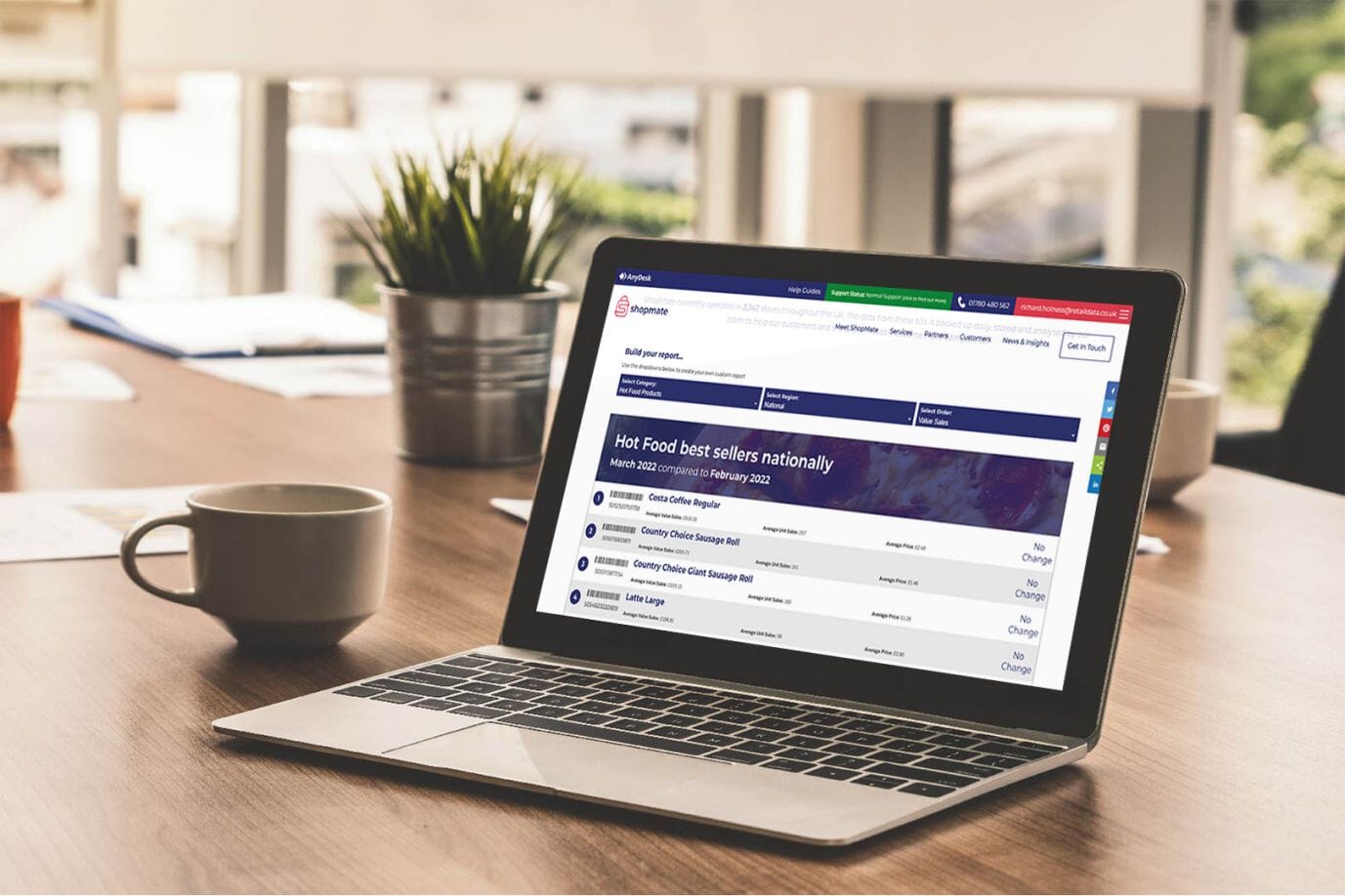 Top Seller Report showing on a laptop so it can be access from anywhere