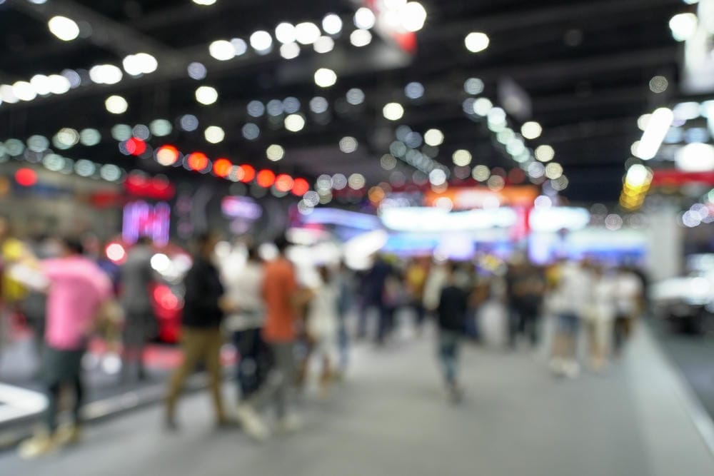 People at an exhibition