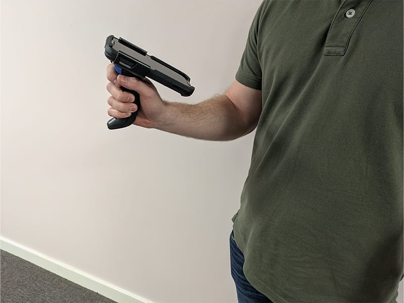 Memor scanner with a holder