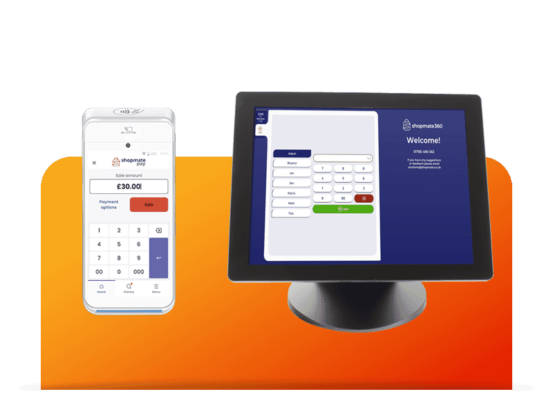 ShopMate360 with ShopMate Pay front view